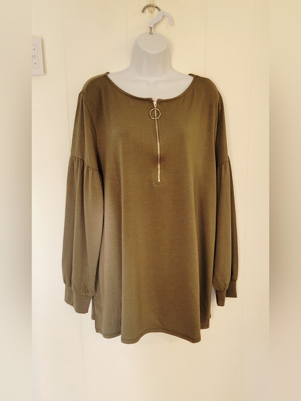 Belle By Kim Gravel Women’s Tunic Top in Olive Green